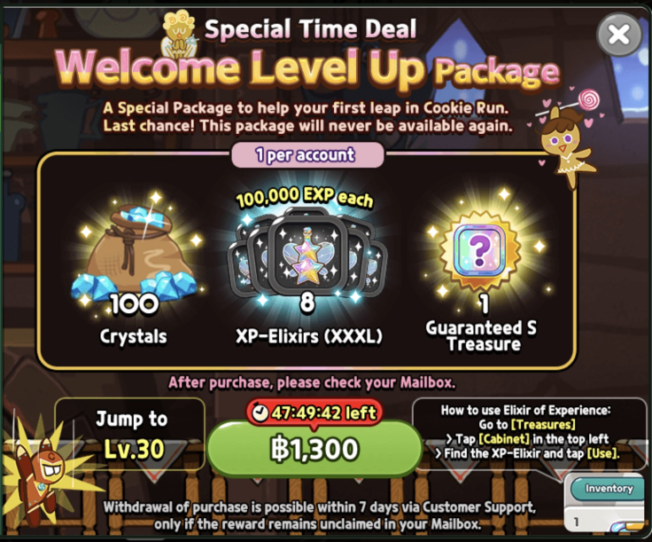 [LimitedTime]Welcome Level Up Package